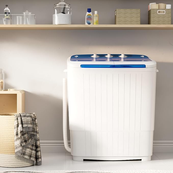 SUNCROWN Portable Washing Machine 16lbs, Compact Twin Tub Semi Automatic Washer - Image 2