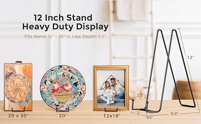 TR-LIFE 4 Pack 12 Inch Large Plate Stands/holder - Image 7