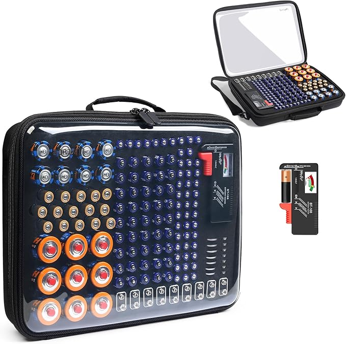 Luxtude Battery Organizer Storage Case by Luxtude