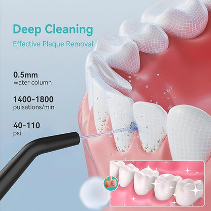 Water Dental Flossers for Teeth, 300ML Cordless Portable Electric Water Flosser - Image 2