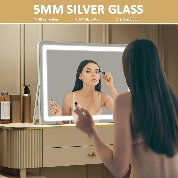Ligheted Vanity Mirror with Lights, 3 Modes Light, Smart Touch Control Dimmable - Image 7