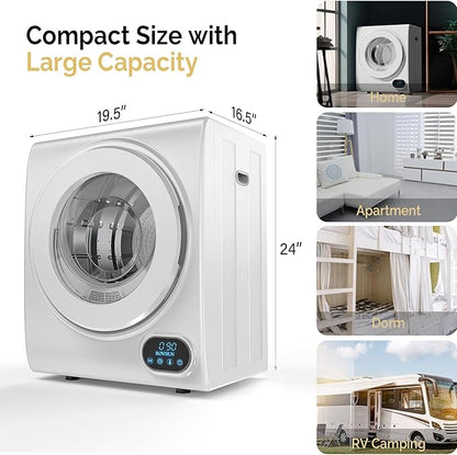 ROVSUN Portable Clothes Dryer, 110V 850W High End Front Load Laundry Tumble - Image 6