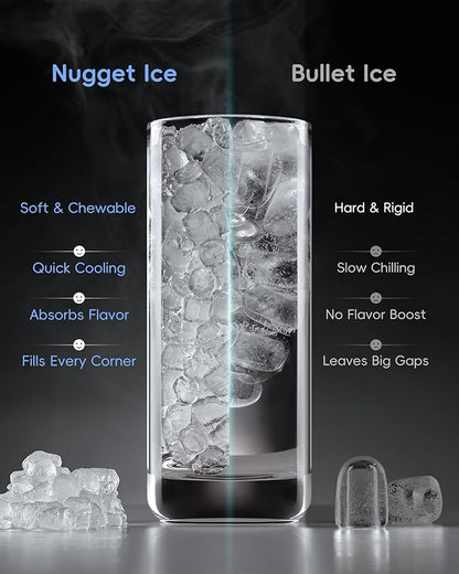 ecozy Nugget Ice Makers Countertop, 44Lbs Pebble Ice Maker, Intuitive EcoScreen - Image 5