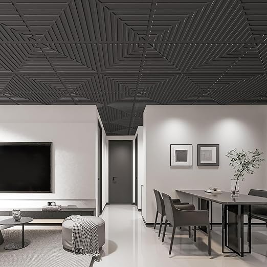 Art3d 12-Pack Drop Ceiling Tiles 2x2 FT, PVC 3D Textured Panels - Image 7