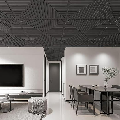Art3d 12-Pack Drop Ceiling Tiles 2x2 FT, PVC 3D Textured Panels - Image 7