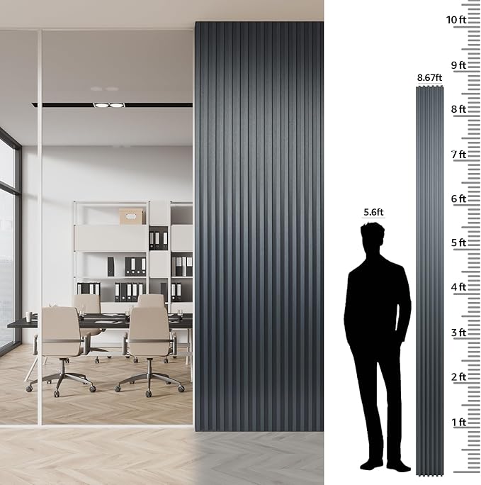Art3dwallpanels Slat Wall Paneling, 8 Pack Fluted Textured Panel Wall Slats - Image 4