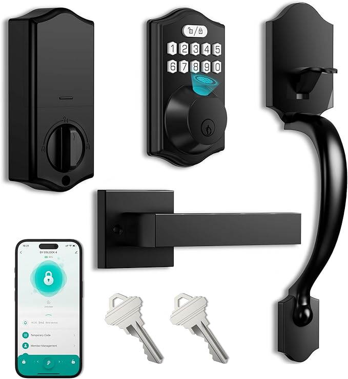 APP Fingerprint Door Lock Set, Keyless Entry Door Lock, Front Handle Set - Image 7