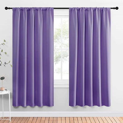 NICETOWN Window Curtains Blackout Drapes, Lilac Purple, 1 Pair, 52 by 72-Inch by NICETOWN