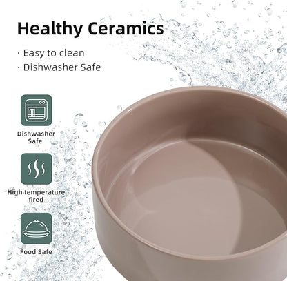 Ceramic 5.1inch Raised Double Bowls Set - Image 7