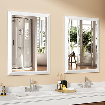 SMIROR Matte White Bathroom Mirror - Image 6
