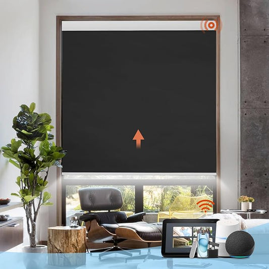 DENFOON Motorized Blinds with Remote, Thermal Electric Blinds【with Cover】 by DENFOON