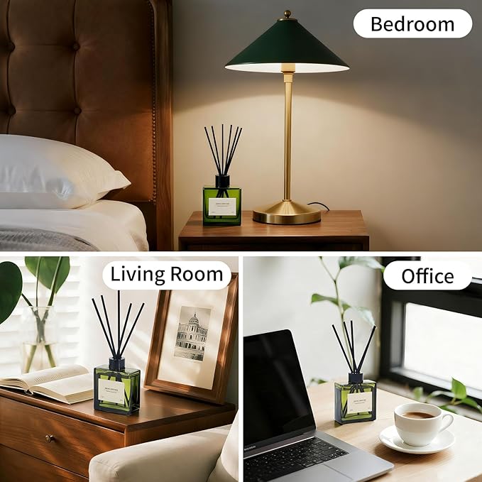 Reed Diffuser, 4 oz Earthy Sandalwood Scent Diffuser - Image 7