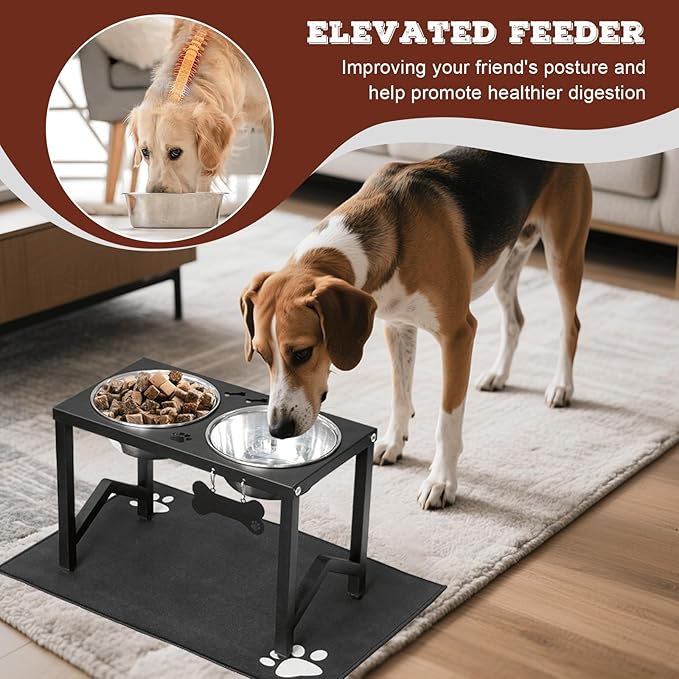 Elevated Dog Bowls, Metal Raised Dog Bowl Stand - Image 2