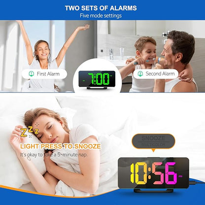 Digital Alarm Clock, Large LED Digital Clock - Image 6