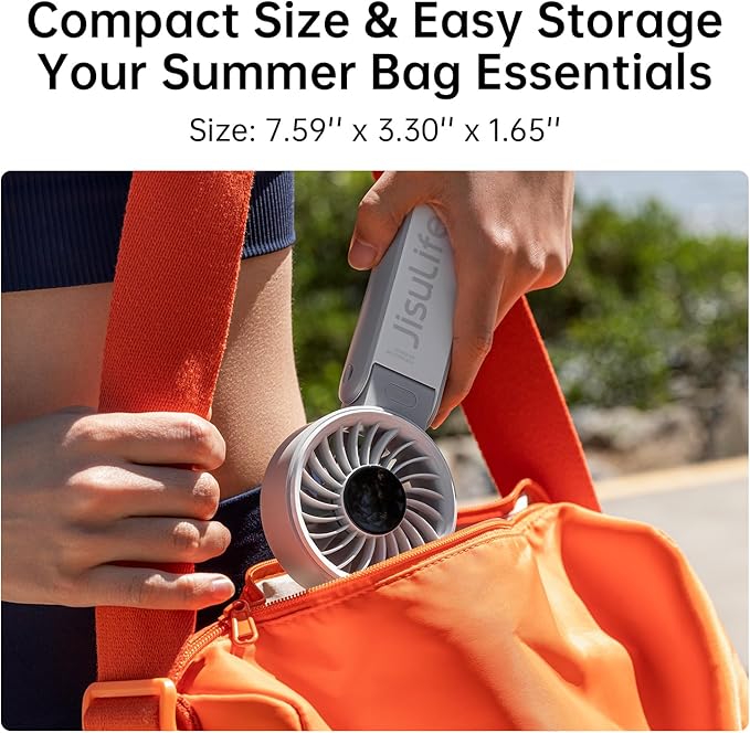 JISULIFE Handheld Fan Life7 – Ultimate Flexibility: High-Power Motor, LED - Image 8