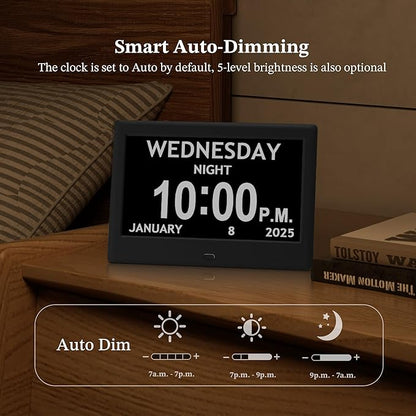 2025 NEW, Digital Clocks, Auto-Dimming, 12 Reminders & 6 Alarms, Button & - Image 6