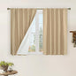 LAMIT 40 Inch Length 100% Blackout Linen Curtains, Linen Textured Thermal by LAMIT
