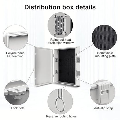 Namunanee Outdoor Electrical Junction Box, ABS Water Resistant Enclosure - Image 6