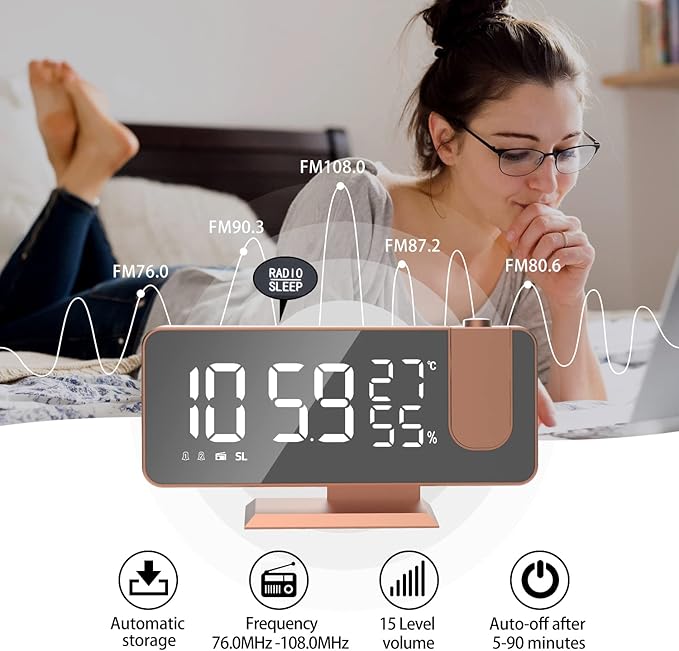 Mightree Projection Alarm Clock - Image 3