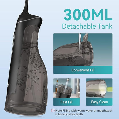 Water Dental Flossers for Teeth, 300ML Cordless Portable Electric Water Flosser - Image 3