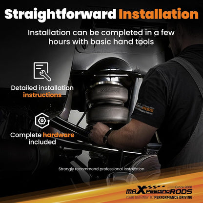 maxpeedingrods 5000 lbs air suspension bag kit for showing dimensions