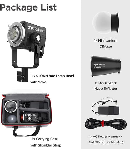 Aputure Storm 80c RGB LED Video Light - 80W Full-Color Point Source Fixture - Image 6