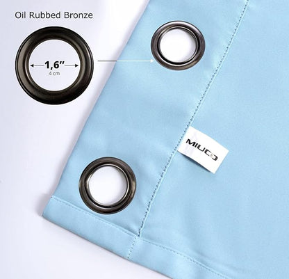 MIUCO Room Darkening Soild Grommet Blackout Curtains Panels - Image 7