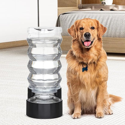 RIZZARI Large Dog Water Dispenser: 9L Black 304 Stainless Steel Gravity Feeder - Image 5