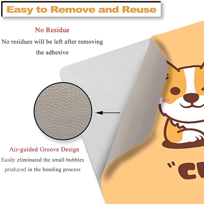Laptop Skin Sticker Decal, Decorative Waterproof Removable, Cute Corgi - Image 4