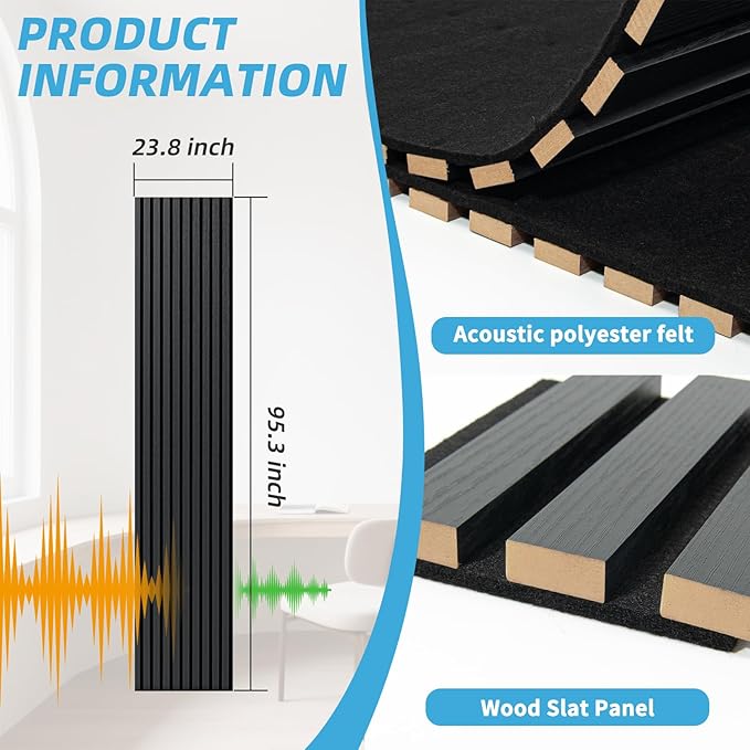 Art3d 2-Pack Acoustic Wood Slat Wall Panel - Image 7