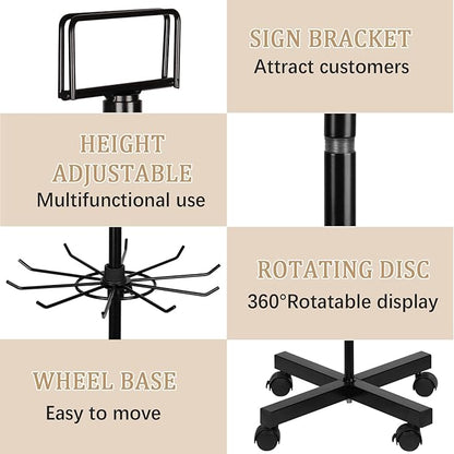 Exttlliy 5-Tier Metal Spinning Display Stand Rack - Image 4
