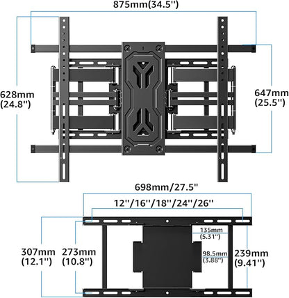 MOUNTUP Heavy Duty Full Motion TV Wall Mount - Image 9