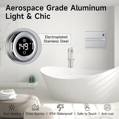 P&Bhusri Electric Heated Towel Rack, Fast Heating and Drying - Image 7