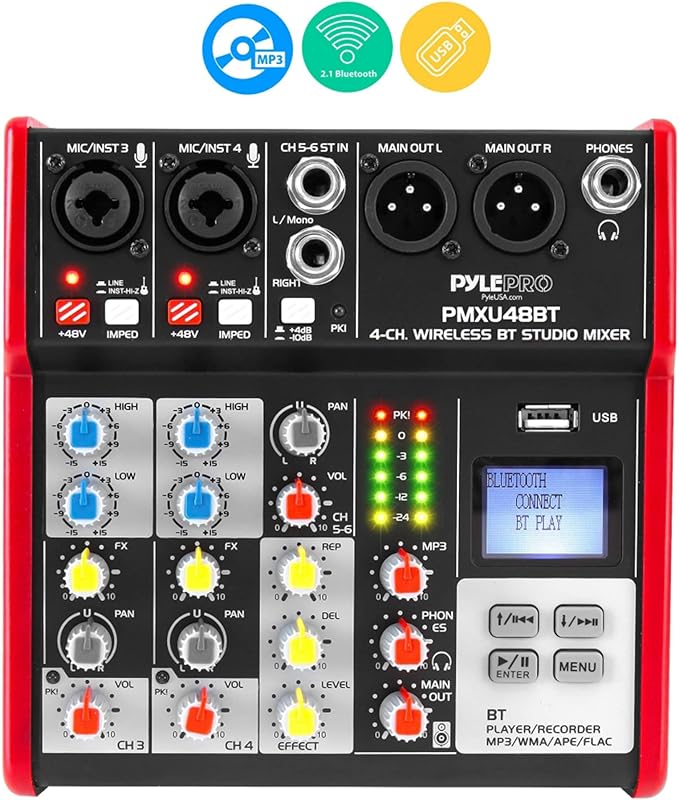 Pyle Studio Audio Sound Mixer Board - Image 2