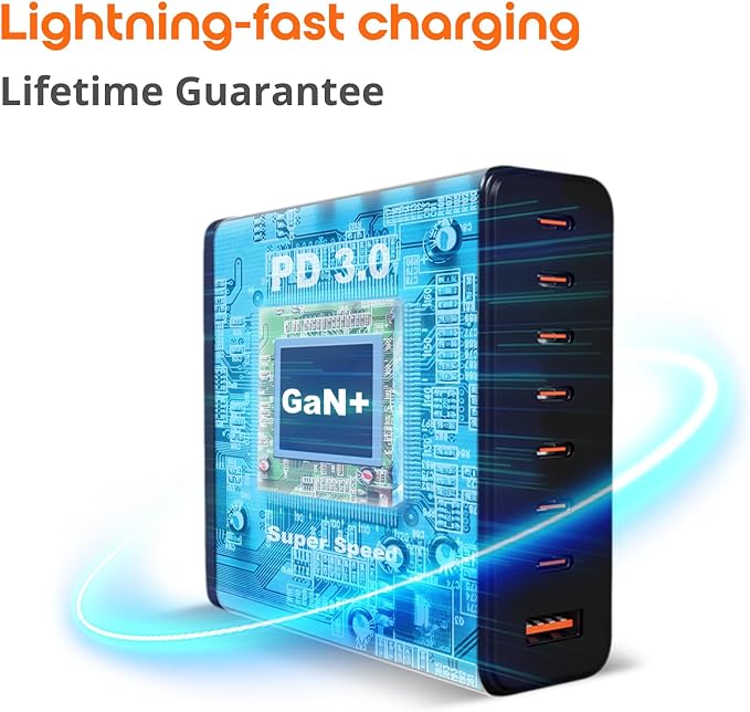 Upgraded 240W 8 Ports GaN Charger - Image 6
