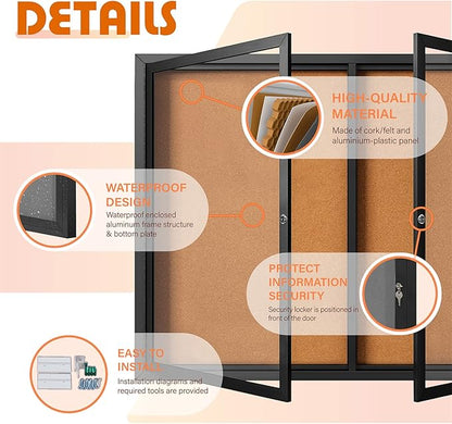 Enclosed Bulletin Board Outdoor Noticeboard - Image 4