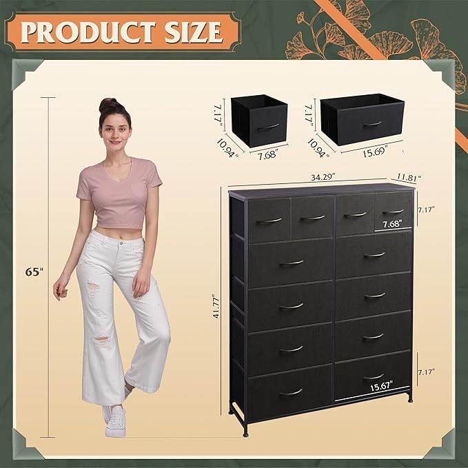 WLIVE Tall Dresser for Bedroom - Image 3