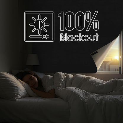 100% Blackout Curtains for Bedroom,Black Out Window Cover, Portable Window Blinds,Travel DIY Window for Baby Nursery,Dorm Room and Media Room (Black 118"x57")