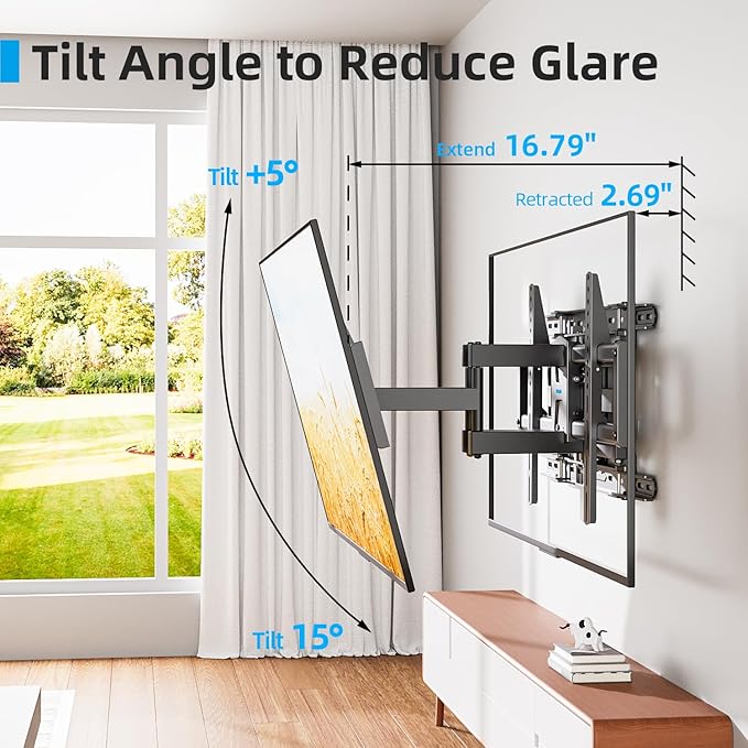 USX STAR Full Motion TV Wall Mount 24 inch Studs - Image 5