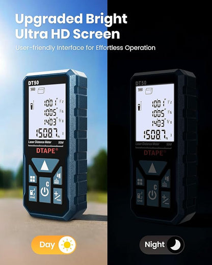 Laser Measure, DTAPE 165 Ft Digital Laser Distance Meter, Upgraded - Image 5
