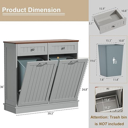 Tilt Out Trash Can Cabinet - Image 2