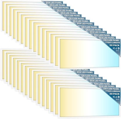 Sunco 30 Pack 2x4 LED Flat Panel Light Drop Ceiling Office Fixture, 7700 LM by SuncoLighting