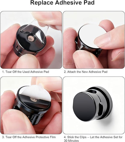 OneLeaf 8 Pack 360° Rotatable Strong Magnetic Cable Clips Cord Holder - Image 9