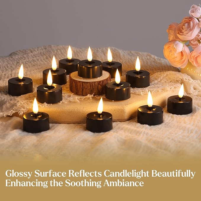 Eywamage Black Flameless LED Tealights - Image 6