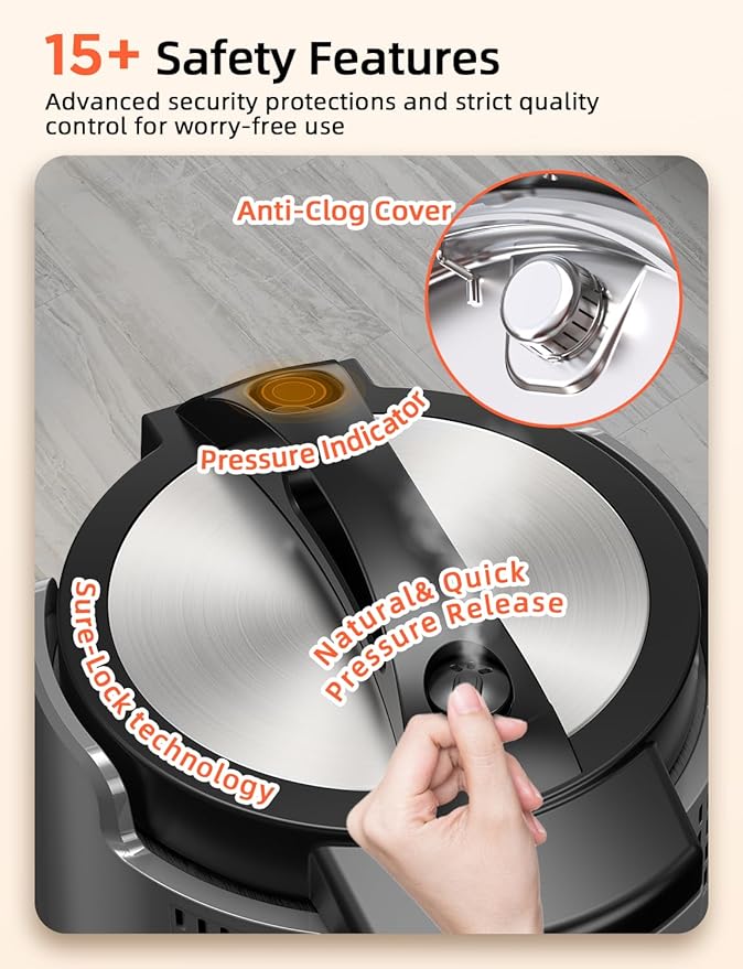 Nuwave Duet Electric Pressure Cooker & Air Fryer Combo, 450 IN 1 Slow Cooker & - Image 7
