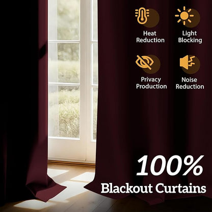 100% Blackout Curtains 63 Inch Length - Image 2