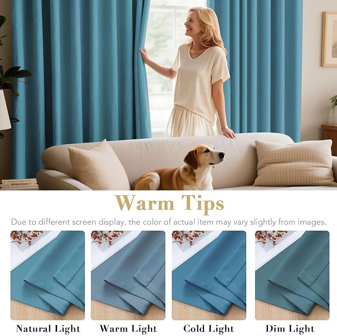 H.VERSAILTEX Blackout Curtains for Bedroom Thermal Insulated Room Darkening - Image 5