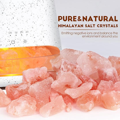 SALKING 2-in-1 Himalayan Salt Lamp & Ultrasonic Essential Oil Diffuser - Image 2