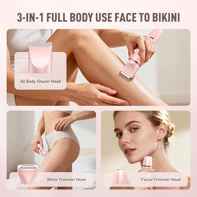 Crolanli Bikini Trimmer for Women, 3-in-1 Electric Razors for Women, IPX7 - Image 6