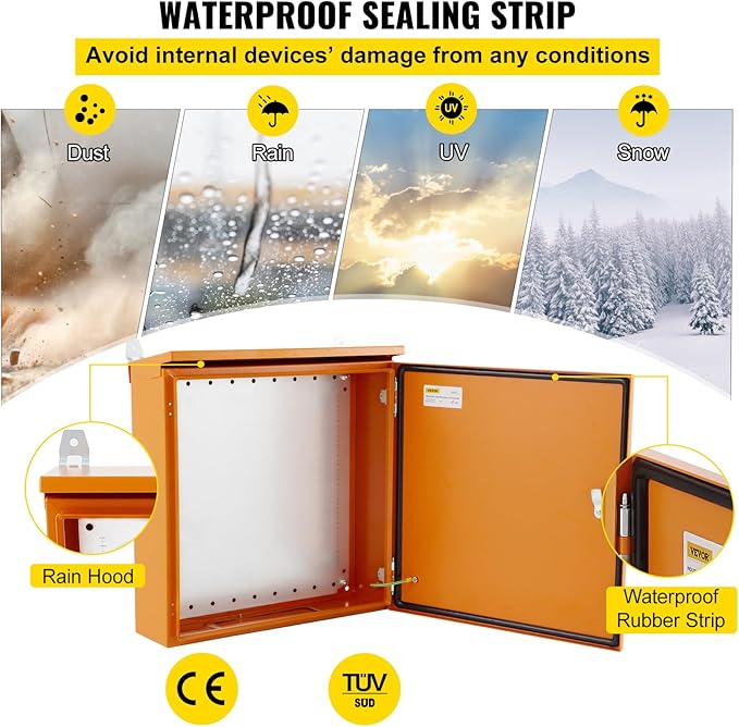 VEVOR Electrical Enclosure, NEMA 4 Outdoor Enclosure, IP65 Waterproof & - Image 4